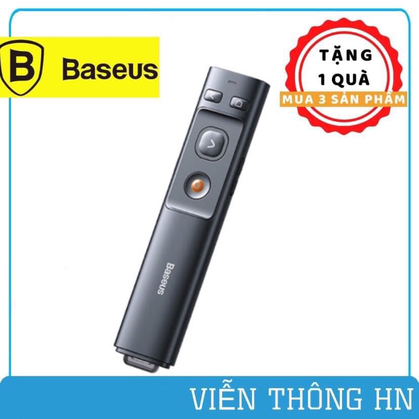 Bút trình chiếu laser baseus orange dot - bút điều khiển từ xa 100m 2.4hz đầu cắm usb phù hợp cho laptop macbook ...
