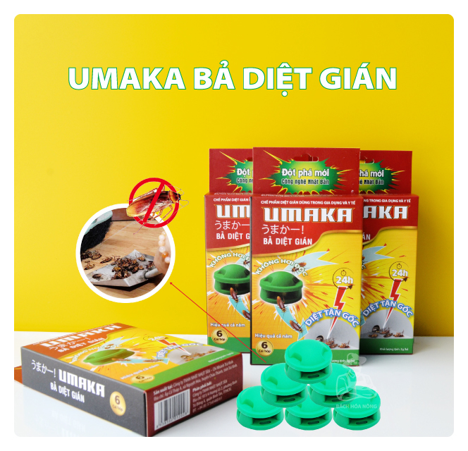 [HCM]Bả Diệt Gián UMAKA - 6 cái/hộp