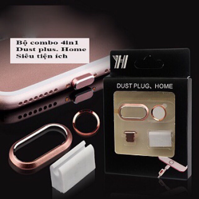 BỘ DÁN VIỀN 4 MÓN  Dán Camera, Nút Home cảm ứng, Bảo Vệ Chân Sạc, Bảo Vệ Cáp Sạc Bảo Vệ Toàn Diện Cho Điện Thoại