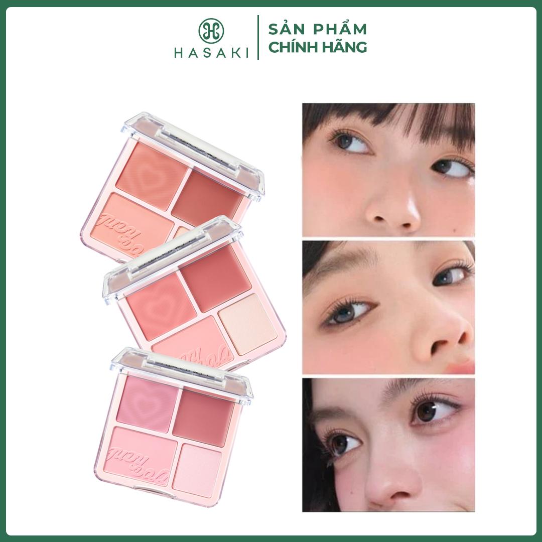 Phấn Má Hồng & Bắt Sáng Judydoll 4 Màu 9g Judydoll Blush & Highlight Palette Hasaki Sản Phẩm Chính Hãng