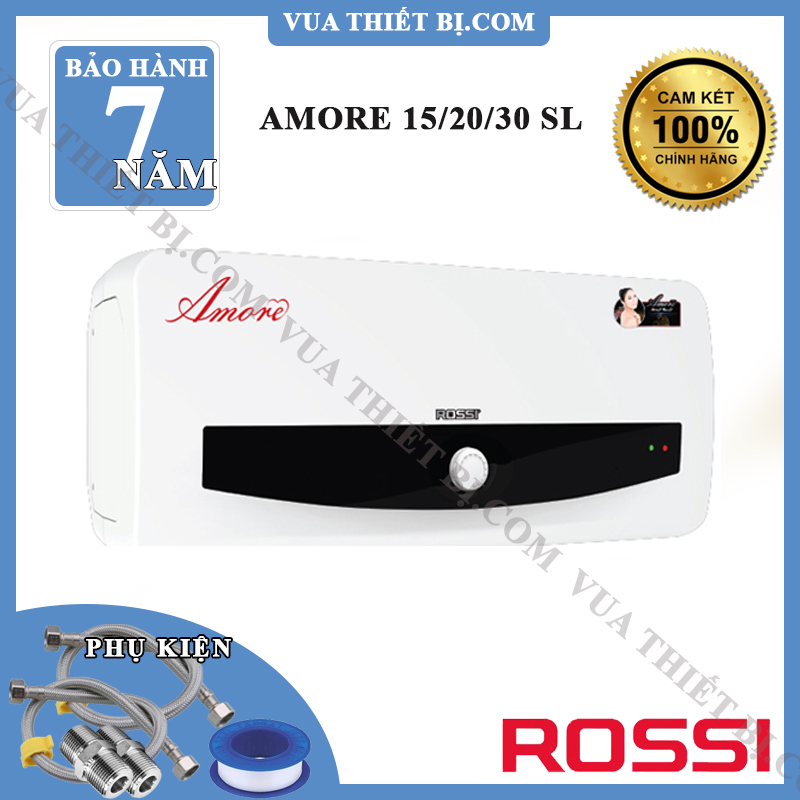 ROSSI AMORE 15/20/30L Ngang - Bình nóng lạnh gián tiếp