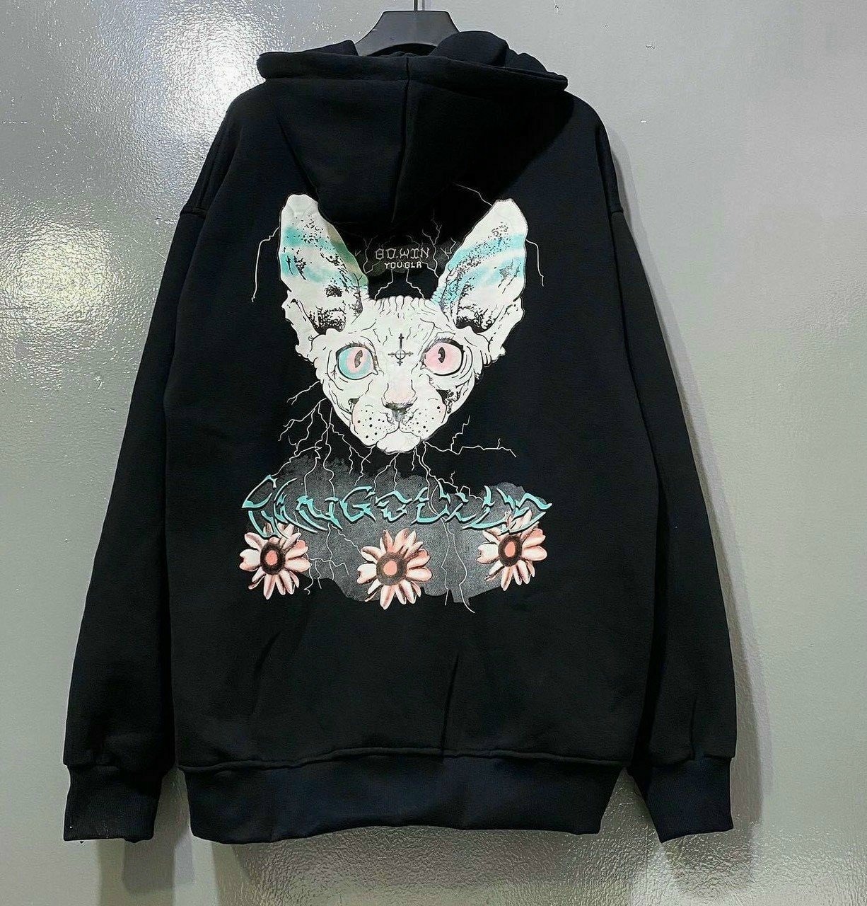 Áo Khoác Hoodie Hình Mèo Rừng Unisex Size Freesize 70kg