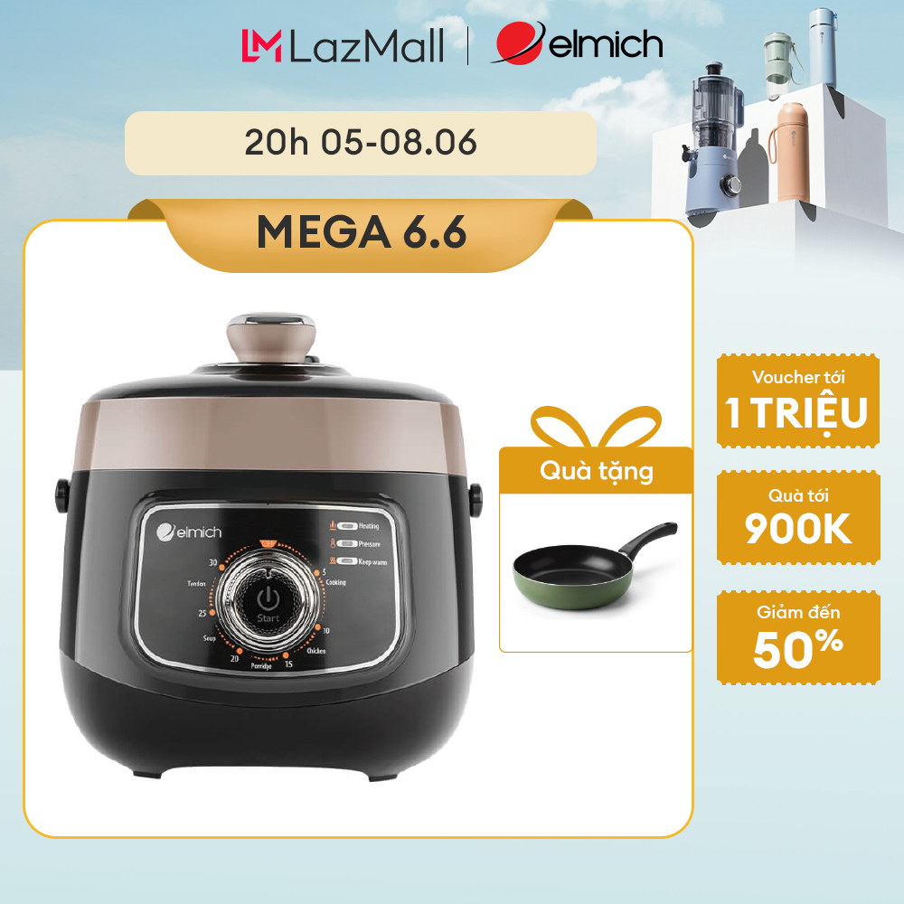 (MEGA 6.6)Nồi áp suất Elmich PCE-1805 thể tích 2,5L