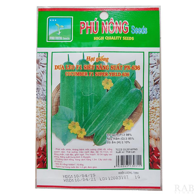 [HCM]Hạt giống dưa leo F1 siêu năng suất cho cây phát triển khỏe kháng bệnh tốt trồng quanh năm xuất xứ Thái lan - rab.store