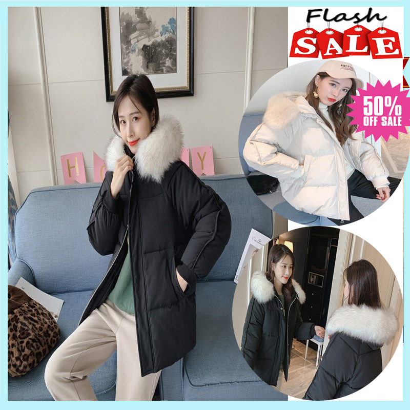 Áo phao nữ - áo phao béo mũ lông 2021 - sành điệu ulzzang mũ lông - áo khoác phao nữ trần bông 3 lớp dáng ngắn nhiều màu.