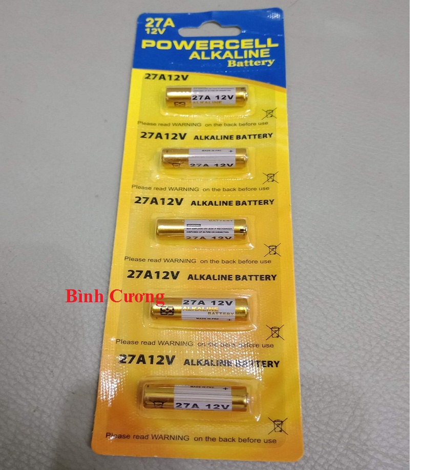 Vỉ 5 pin alkaline 12v 27a