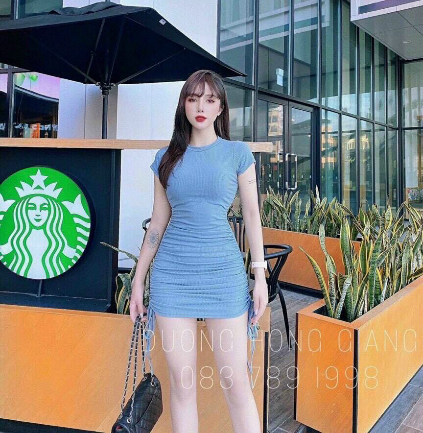 [Hàng Hot] Đầm Váy Nữ Ôm Body Nhún Rút Dây 2 Bên Hông Chất Umi Cao Cấp Thời Trang Kiểu Cách Đi Chơi, Đi Dự Tiệc D.ONE FASHION, Mẫu Free Size (40-55Kg) Mặc Vừa
