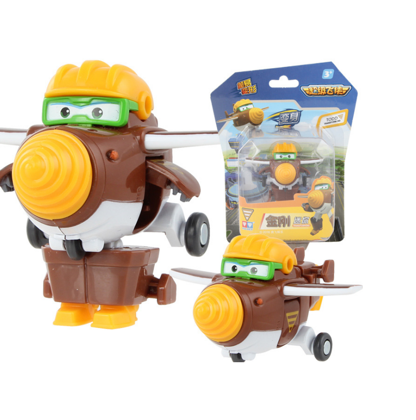 Đồ chơi trẻ em đội bay siêu đẳng Super Wings mô hình máy bay mini Todd vui vẻ