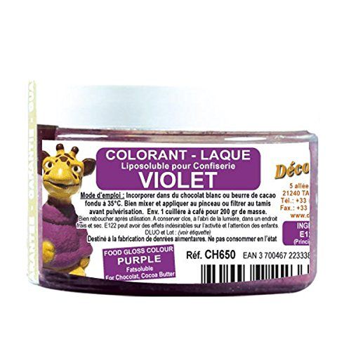 Bột màu tím pha socola decor relief