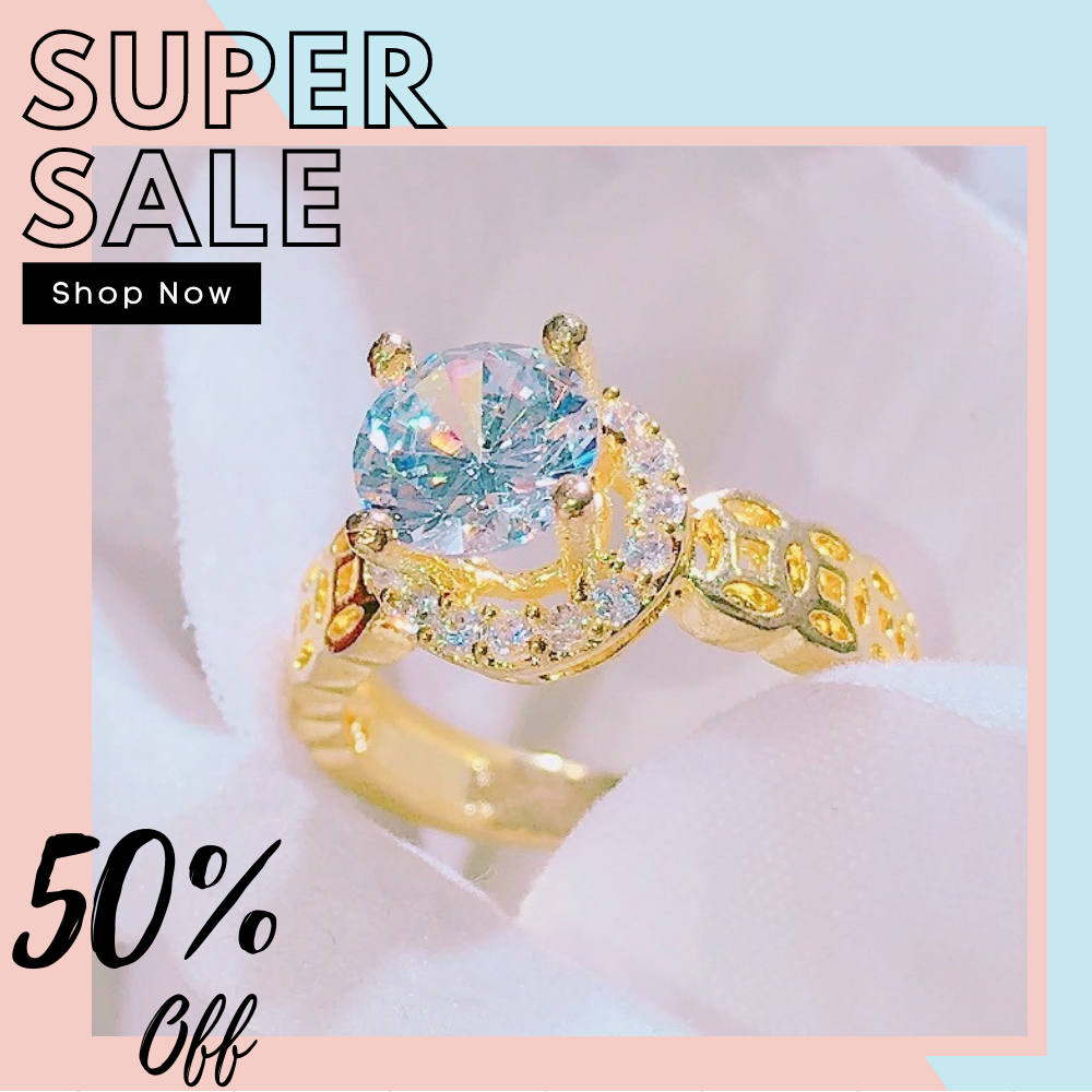 Nhẫn Nữ Mạ Vàng 18K Nhẫn nữ xi vàng, nhẫn ximen vàng, nhẫn vàng non vàng trắng cao cấp, nhẫn phong thủy kim tiền đính đá pha lê sang trọng xinh đẹp GADO N086