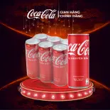 [SIÊU SALE ] Lốc 6 Lon Nước Ngọt Giải Khát Coca-Cola Vị Nguyên Bản Original 320m/Lon Sale 8.8 Coca-Cola Chính Hãng_LD