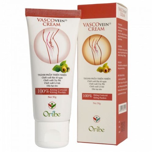 Kem Bôi Giảm Suy Giãn Tĩnh Mạch Vascovein Oribe 50gr – Giảm Đau Nhức, Tê Phù, Chuột Rút, Sưng Đau