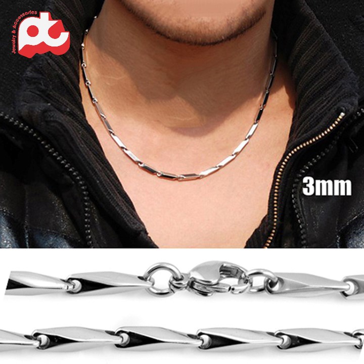 DÂY CHUYỀN INOX NAM HỎA TIỄN 3LY TRƠN trangsucpt PTDCNA13