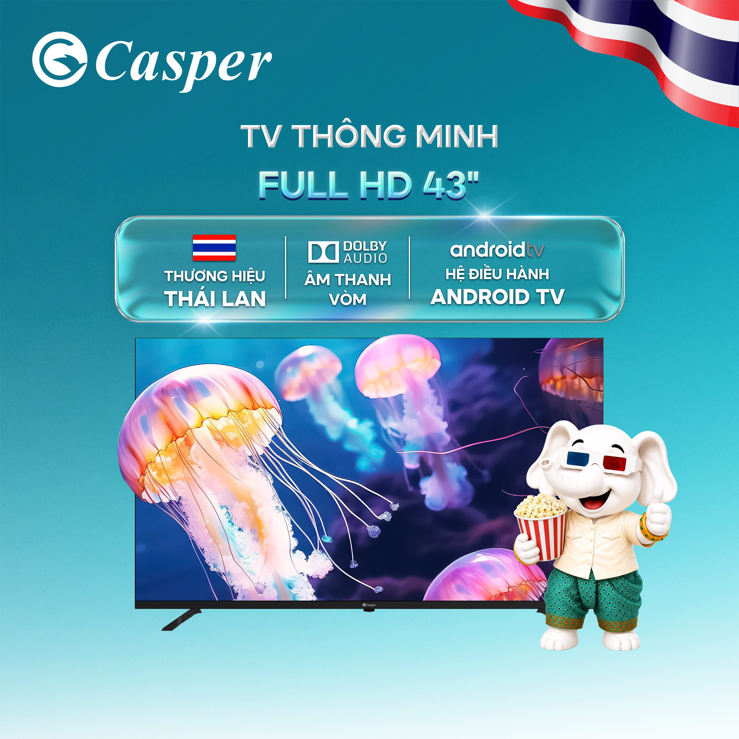 [0 Vnd Installation in Hn/Hcm] Smart Tv Casper Ultra Hd 4K 50Inch / 55 Inch - D50Ugc620 / D55Ugc620 - Genuine