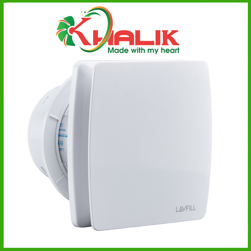 Quạt thông gió thiết kế mặt phẳng VUÔNG gắn tường với kích thước bề mặt 150mm, 200mm LAVFILL LFWW-09Q và LFWW-13Q