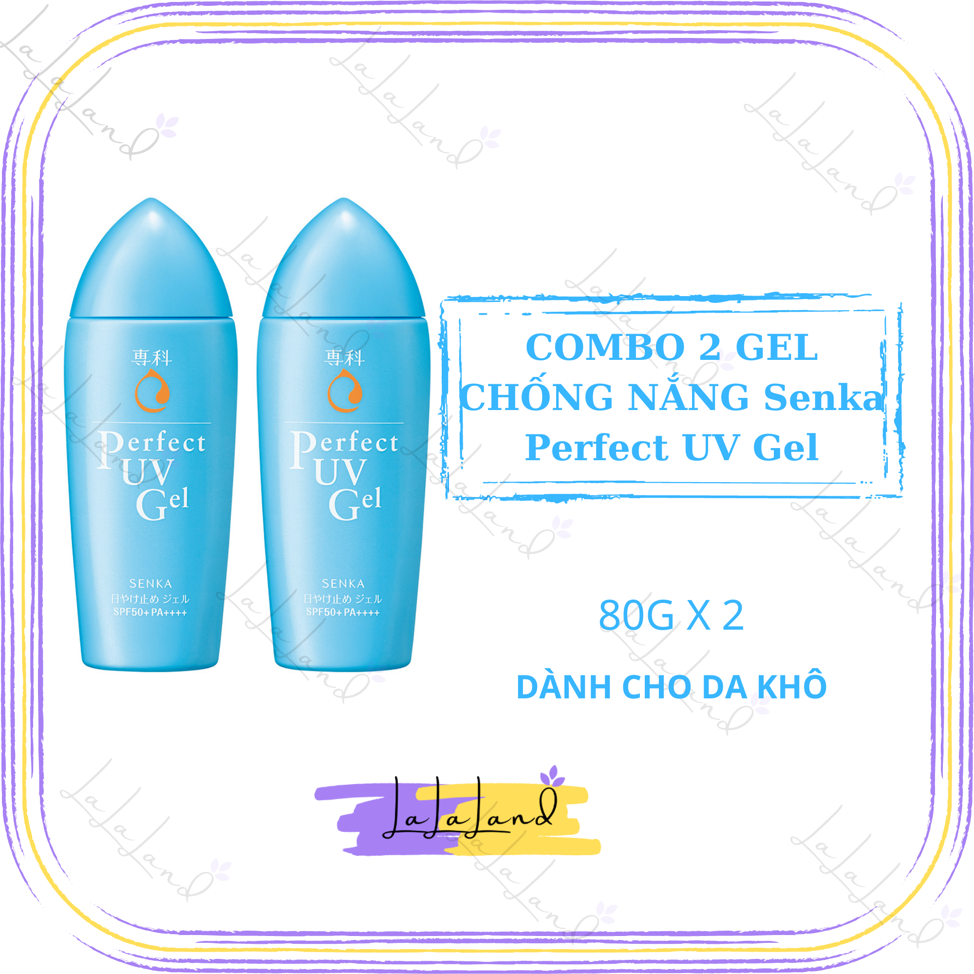 [HCM]Combo 2 chai Gel Chống Nắng Senka Perfect UV Gel SPF 50+ PA++++ 41094 (80gx2)