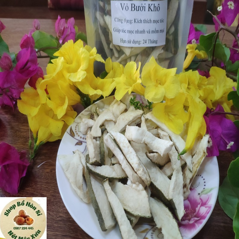 Vỏ bưởi khô gội đầu 100g