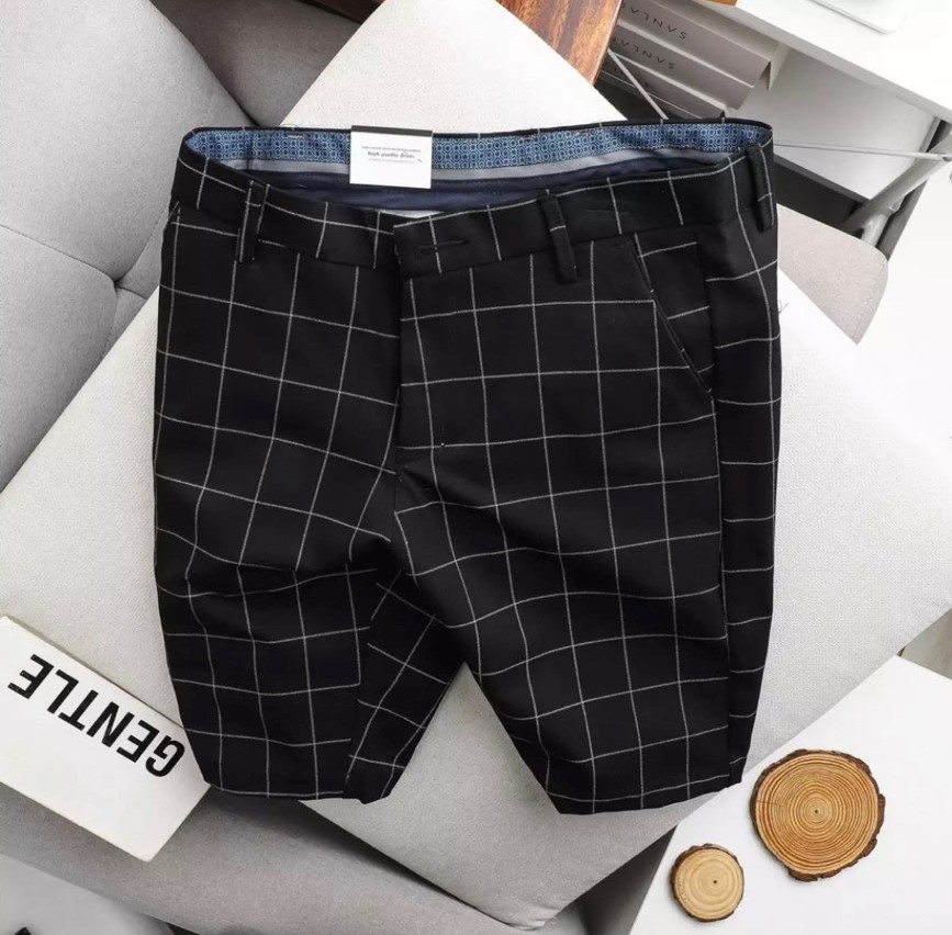 HCM Quần short nam tây âu caro co giãn sang trọng giá sỉ  sai 27 đến 34