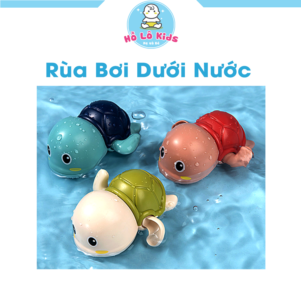 Đồ chơi nhà tắm Rùa bơi vặn cót tắm bé vui nhộn nhiều màu Hồ Lô Kids