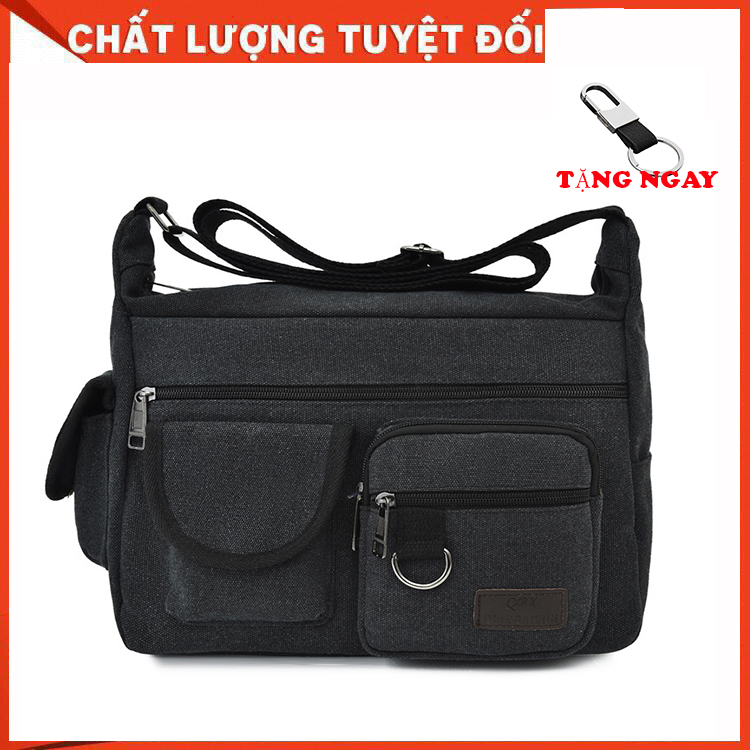 Túi đeo chéo nam vải bố thời trang Hàn Quốc , túi vải canvas thích hợp đi làm dạo phố