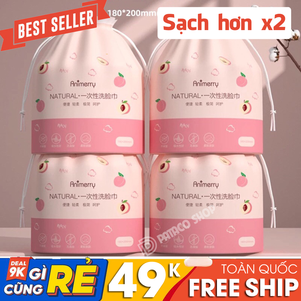 (Có video) Khăn cuộn lau mặt tẩy trang mềm ẩm dùng 1 lần chăm sóc da kiểu hàn quốc đa năng spa natural dành cho mama và cho bé DSKK46