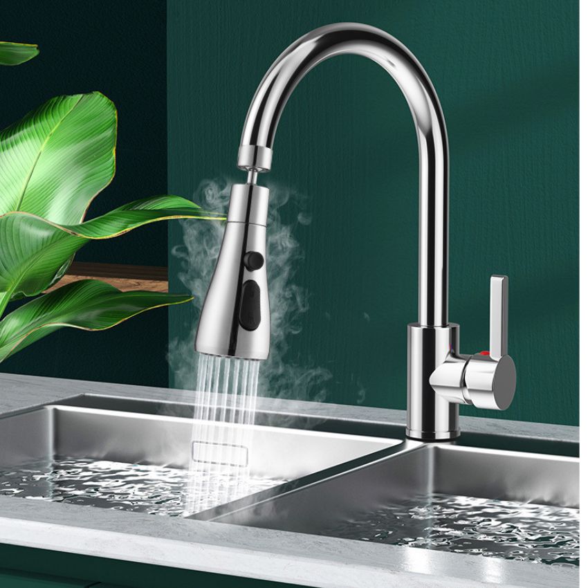 Đầu Nối Tăng Áp Vòi Rửa Bát - Vòi Rửa Chén Tăng Áp Xoay 360 Độ, Vòi Nước Tăng Áp - Vòi Rửa Bát - Vòi Chậu Rửa Bát 2 Chế Độ Xả Nước