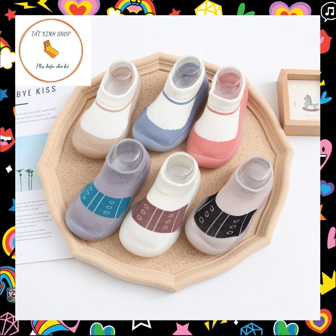Giày Bún Cho Bé Tập Đi đế cao su mềm chống trượt từ 0-24 tháng
