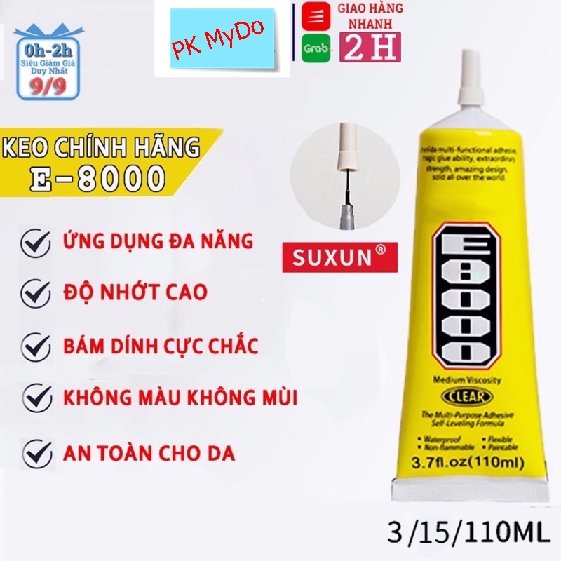 [HCM]Keo dán ron viền màn hình cảm ứng ĐIỆN THOẠI (E8000 15ml Mẫu Mới 2023 Siêu dính) 3ml -15ml-50ml