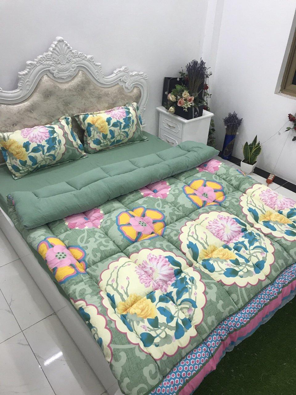 Bộ ga gối lụa đũi mẫu mới 2019 tặng 1 vỏ ôm