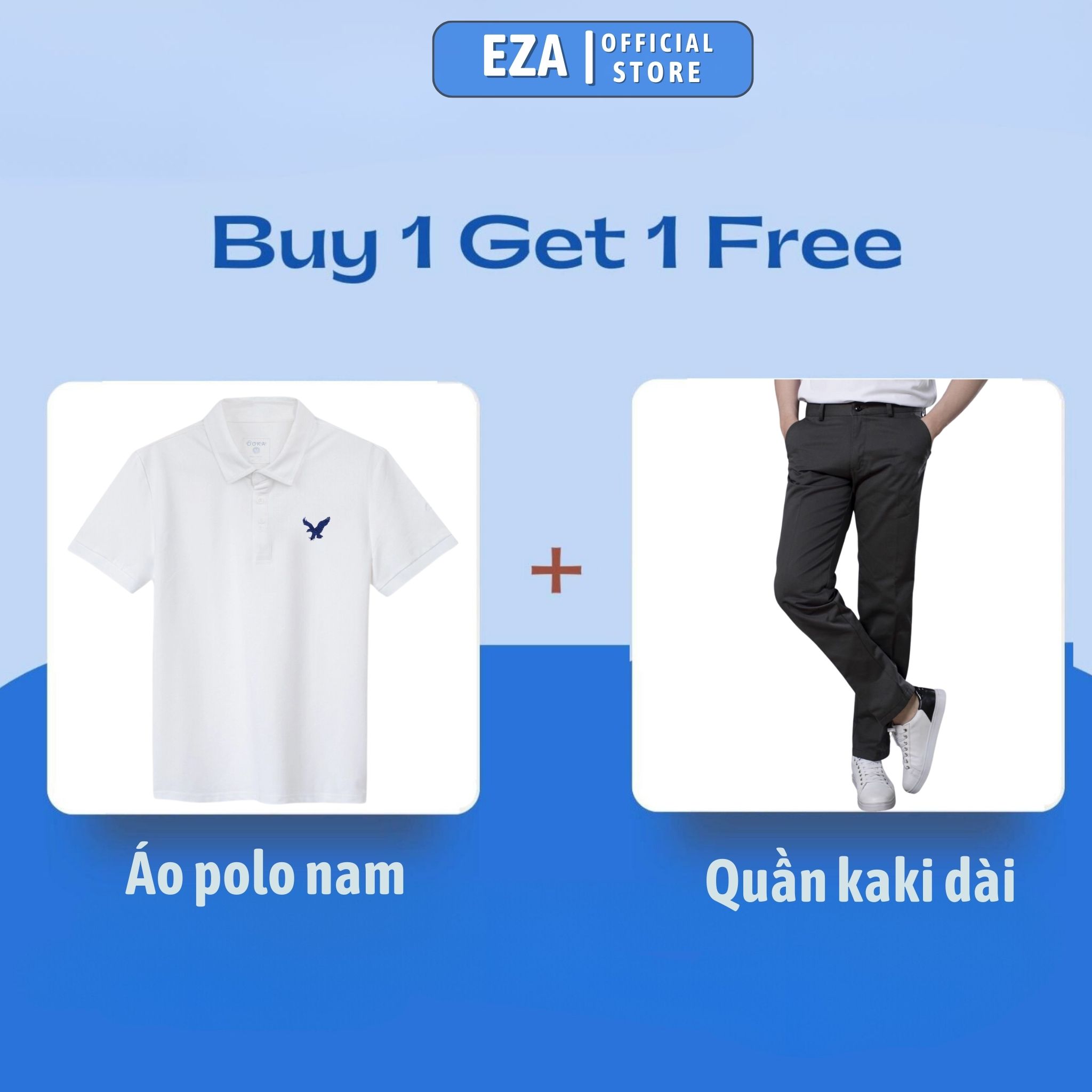 SET Áo Thun Polo Nam Cổ Bẻ mặc nhà thể thao tập gym và Quần Kaki Dài siêu mặc mát phối đồ siêu đẹp Ezafashion EZ12