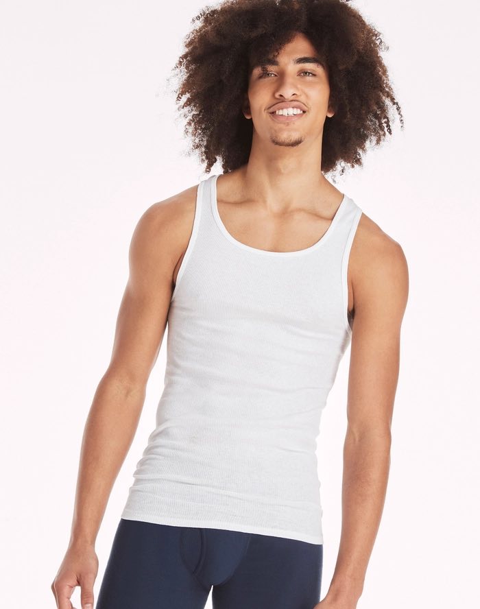 Áo thun ba lổ Hanes usa import, Hanes Men's Cotton Tank Top Undershirt, Moisture-Wicking, White.