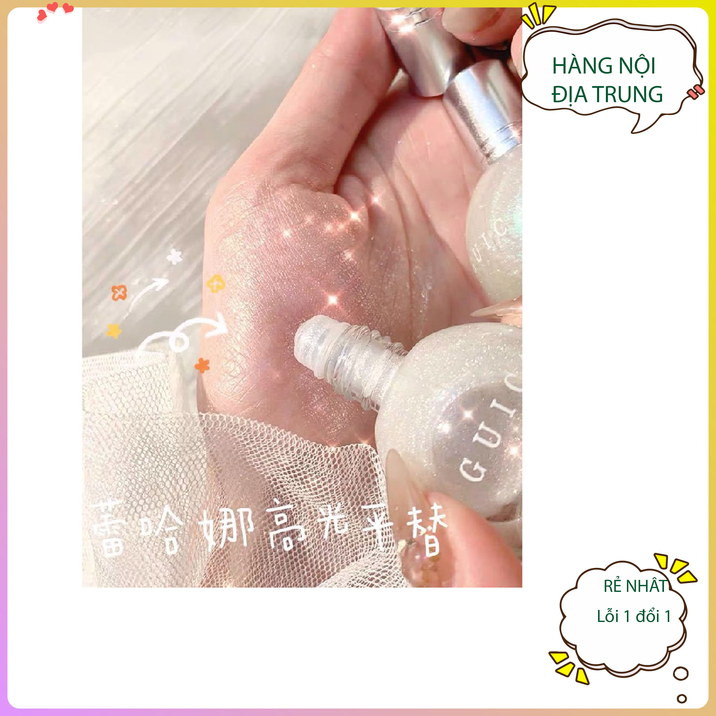 Nhũ bắt sáng Miss beauty Nhũ bắt sáng dạng lỏng dùng cho mắt hoặc body mỹ phẩm nội địa trung phấn nhũ bắt sáng loại 1 giá tốt kèm quà tặng dưỡng da tay
