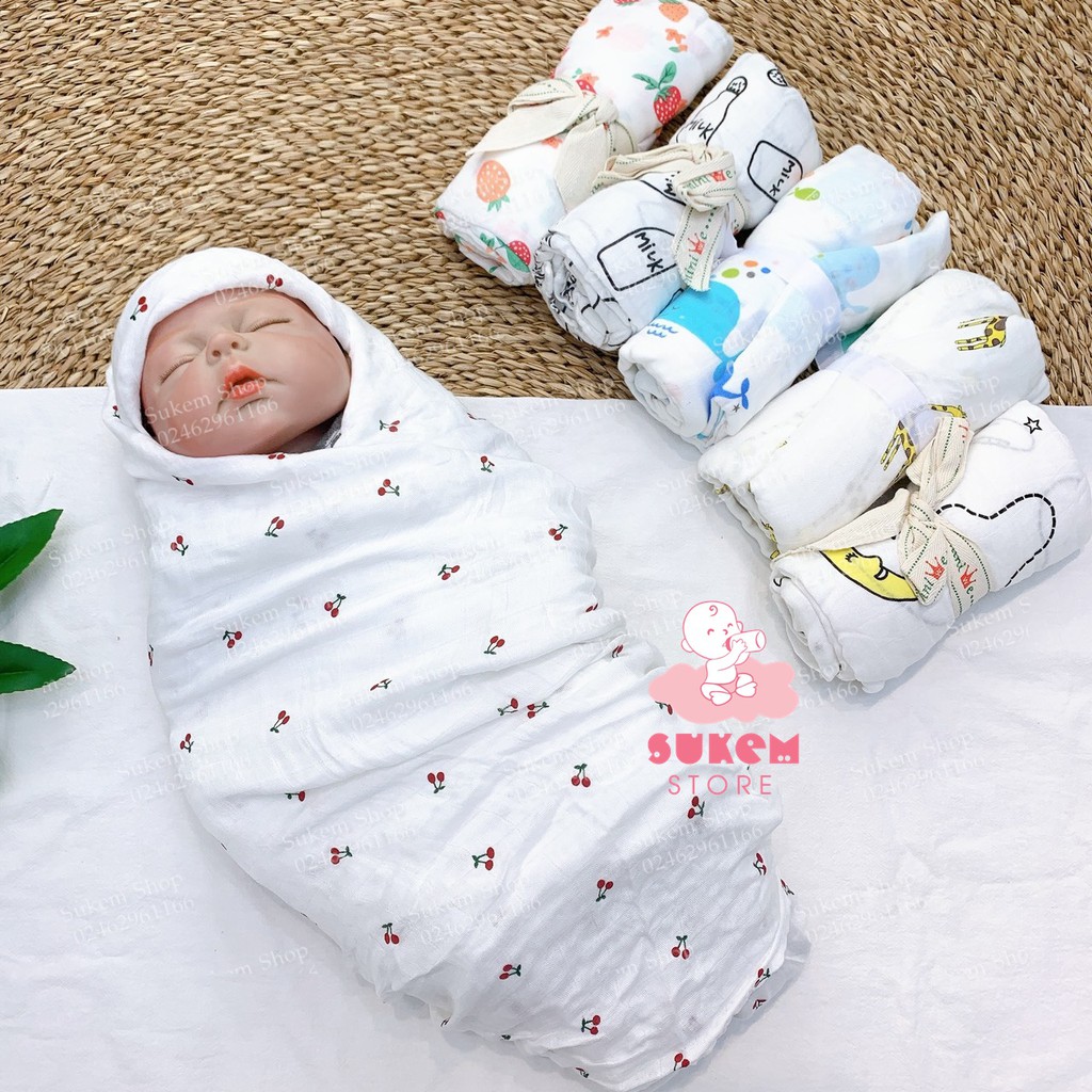 Khăn Tăm Aden Sợi Tre Siêu Mềm 2 lớp Kích Thước 120 x 120 cm - Sukem Shop