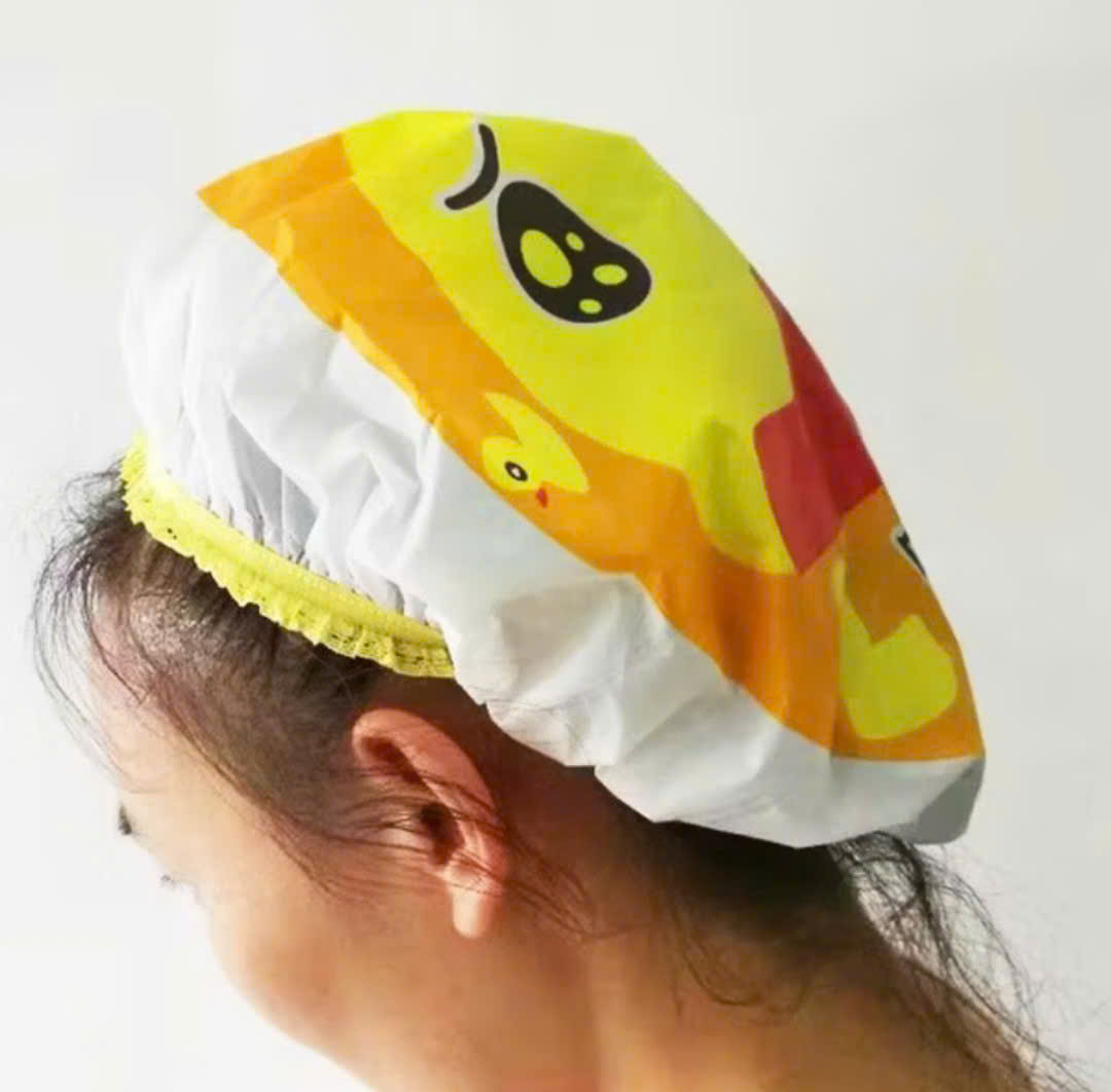 nón, mũ trùm tóc khi tắm, in 3d nhiều màu tiện dụng