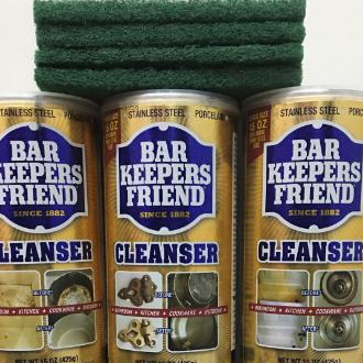 02 hộp bar keepers friend - chất làm sạch cặn canxi, vết ố vàng, gỉ sét, làm mới đồ dùng - không sạch hoàn lại tiền