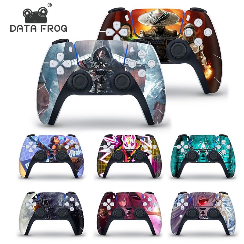 Data Frog Camouflage Style Protective Cover Sticker For PS5 Gamepad Skin For PS 5 Controller Decal Joystick Accessories