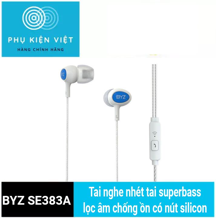 Tai nghe nhét tai BYZ SE383A lọc âm chống ồn có nút silicon
