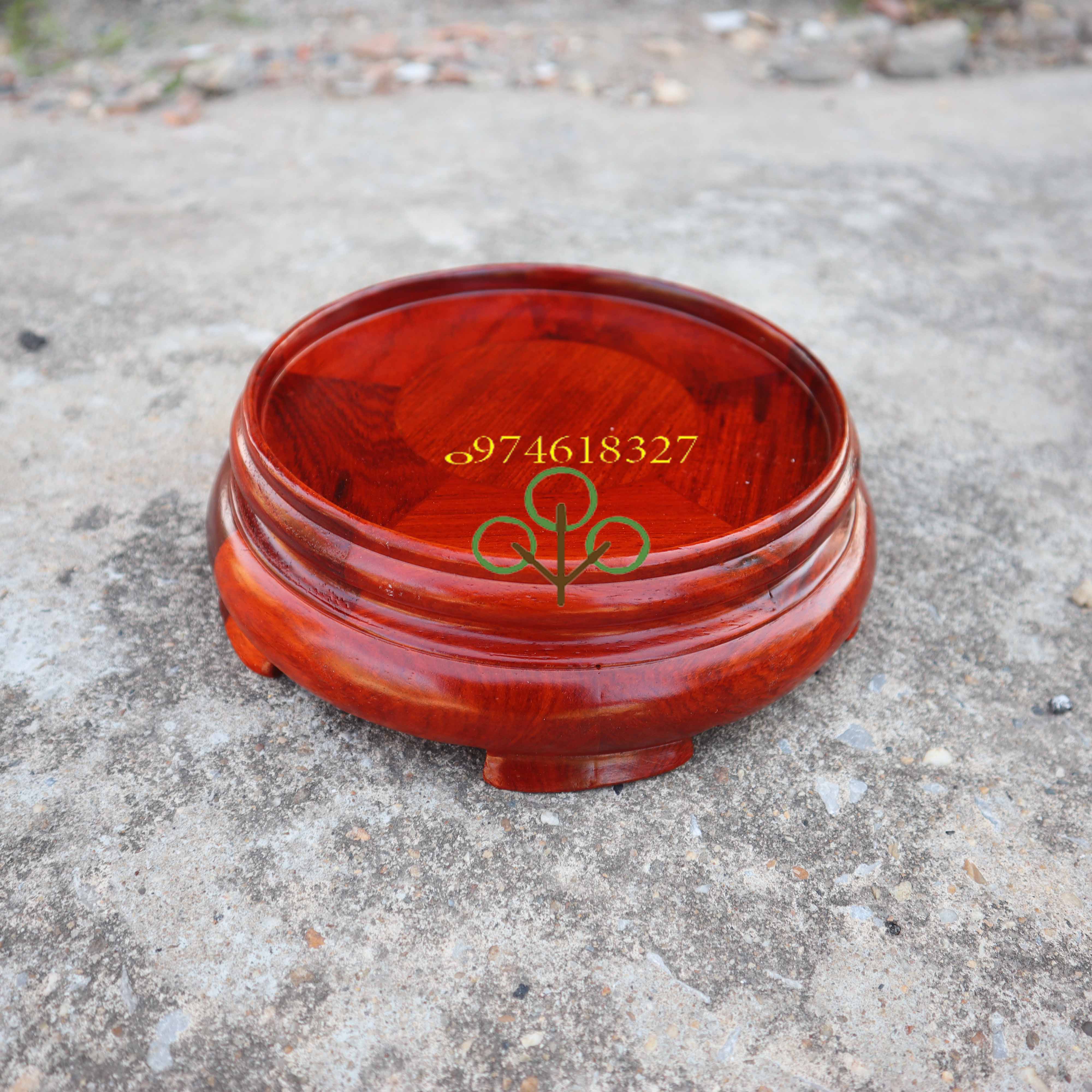 Kỷ tròn kê đế bát hương đôn kỷ tròn gỗ hương Cao 6cm