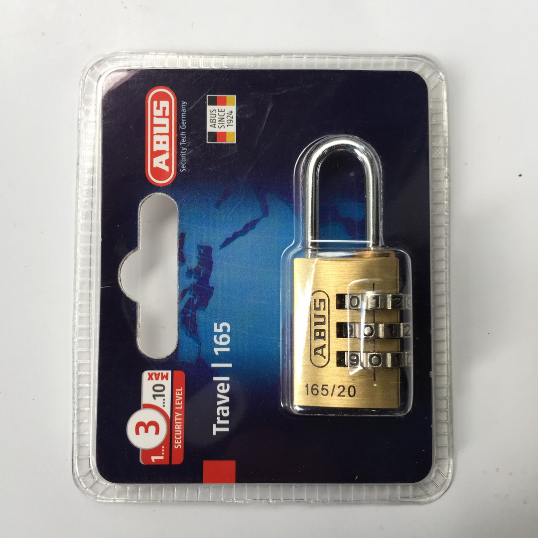 Ổ khóa số abus 165/20 thân đồng rộng 20mm dùng khóa hành lý, khóa tủ - tievn