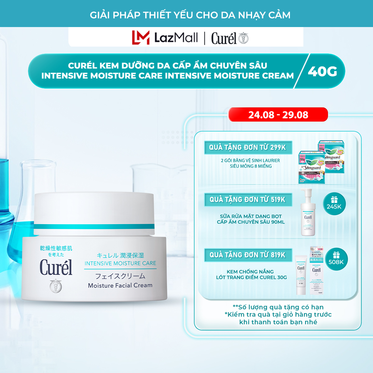 Cấp Ẩm Chuyên Sâu - Kem Dưỡng Da Curel Intensive Moisture Care Intensive Moisture Cream 40g