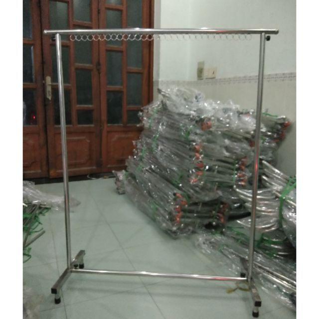 [HCM]Sào đơn quần áo Sào phơi đồ Giàn Giá phơi Cây treo Inox phi 25 - Có khoen, không khoen