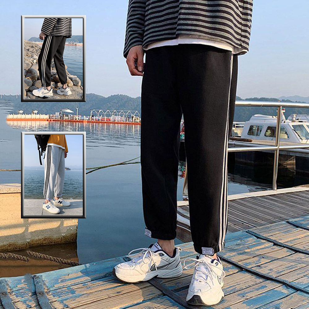 Quần Jogger Nam Bo Ống Thể Thao Phối Sọc Cá Tính Kiểu Dáng Hàn Quốc Thời Trang 4HER JOGGER NAM 9000072C