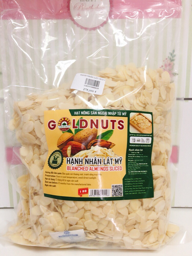 Hạnh Nhân Lát 1kg Goldnuts
