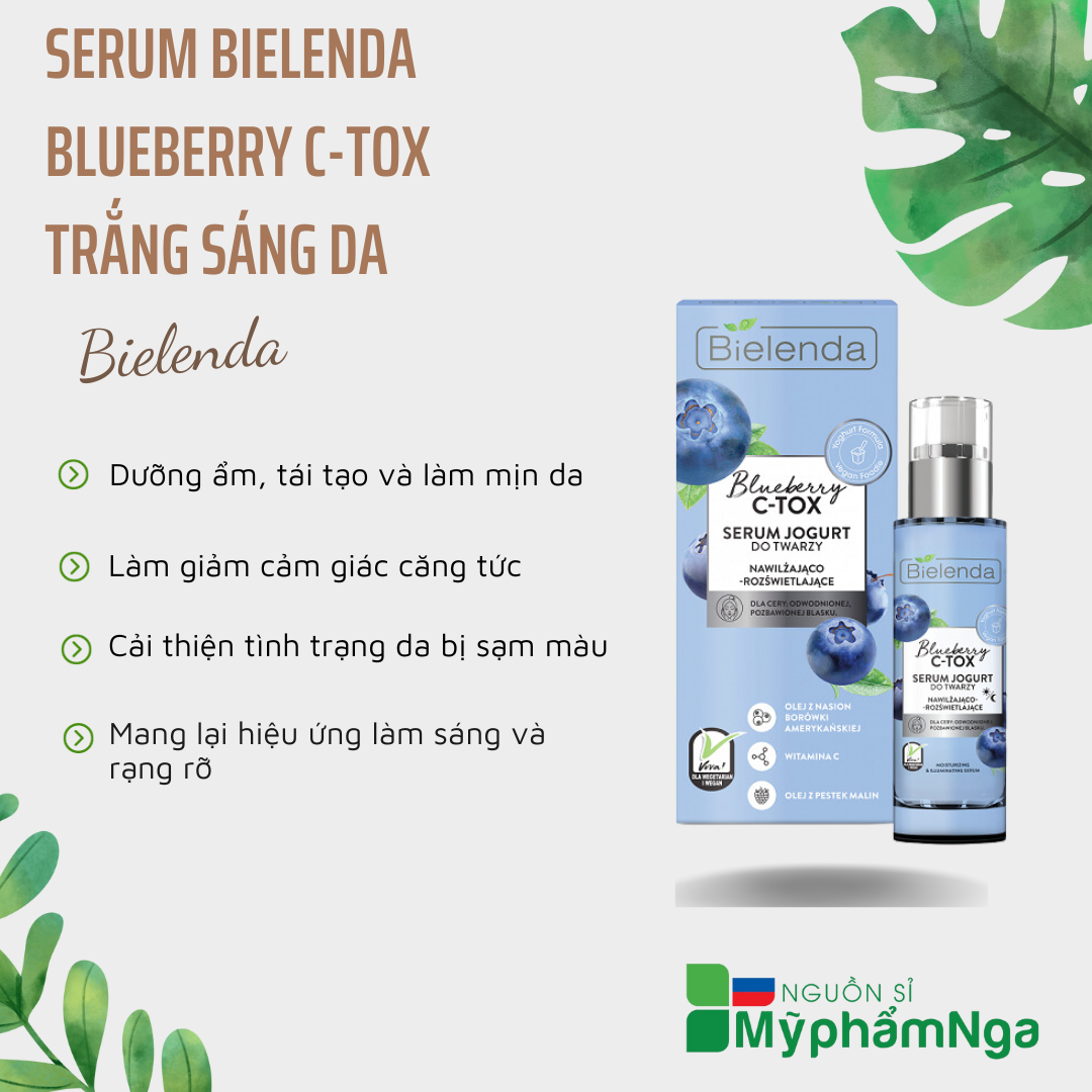 Serum Bielenda Blueberry C-TOX Trắng sáng da dưỡng ẩm