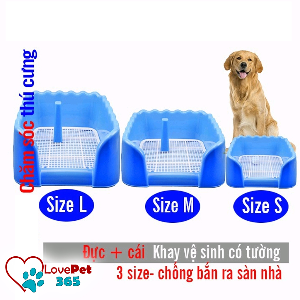 [Hoàn Tiền 10%] Khay vệ sinh chó dạng bức tường cho chó đực và cái (3 size)