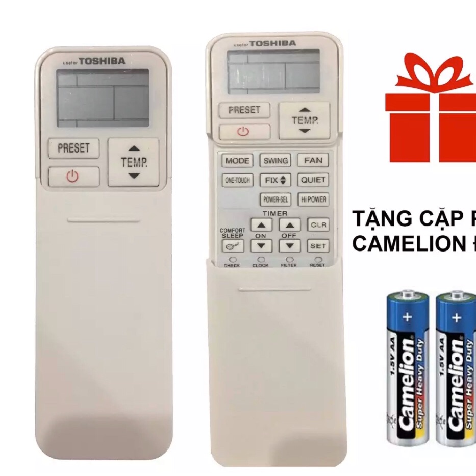 Điều khiển điều hoà toshiba ( toshiba trắng dài)
