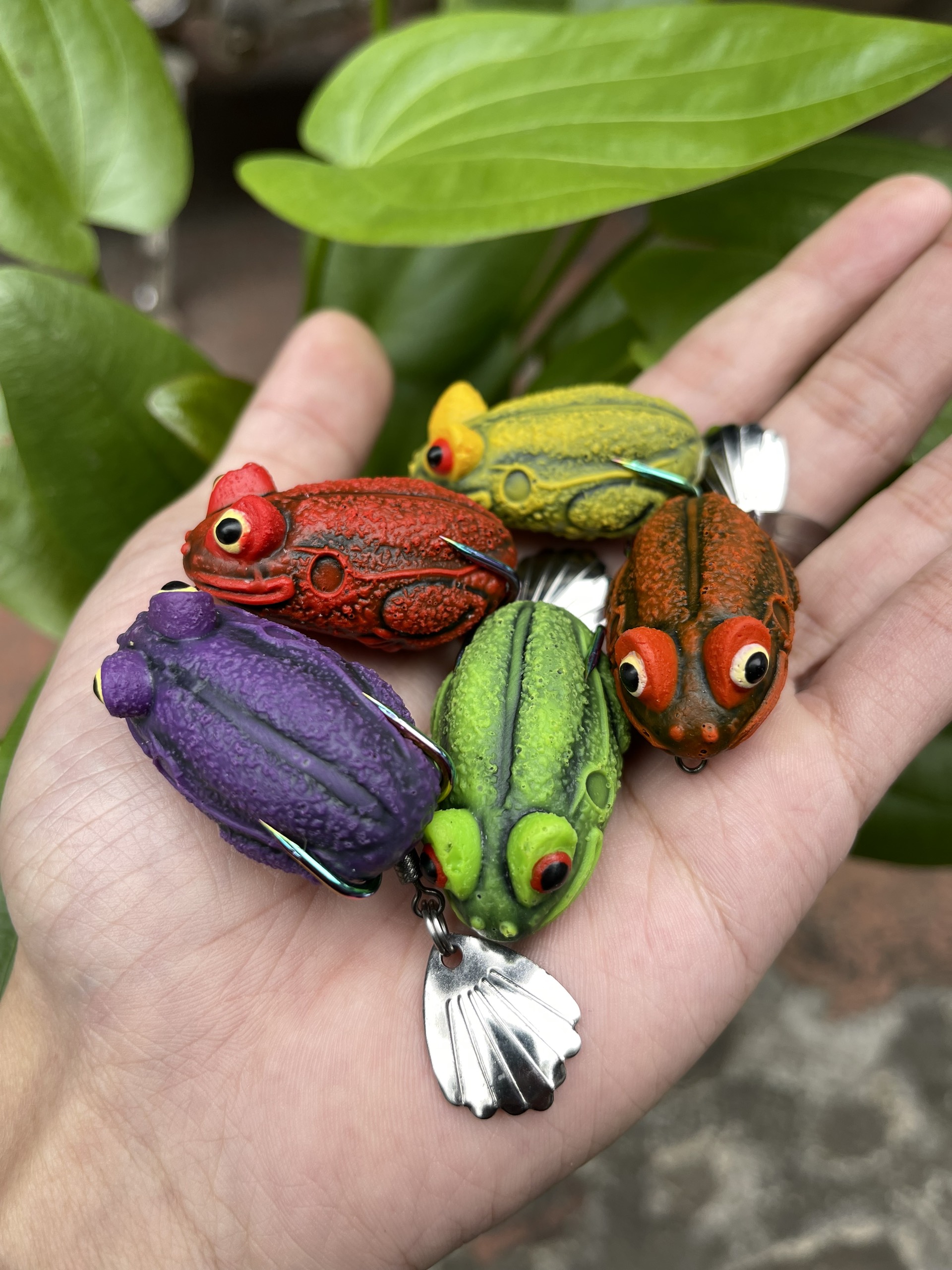 Nhái hơi thái lan mắt lồi 4cm / 7gr lưỡi titan Phukiencaulure25 nhái hơi câu lure mắt lồi siêu nhạy, lưỡi tian không rỉ