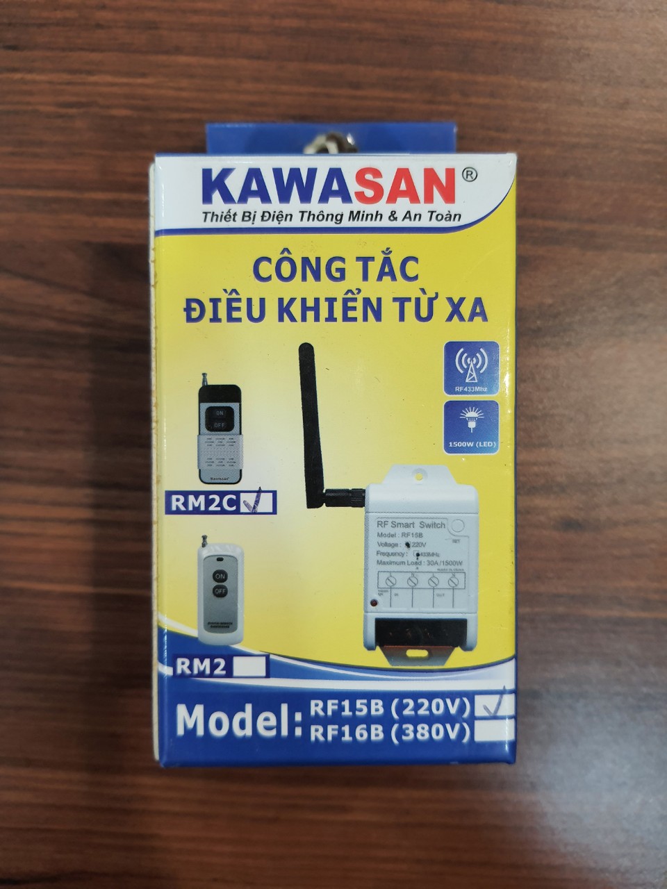 Công tắc điều khiển từ xa công suất cao rf15b-rm2c kawasan