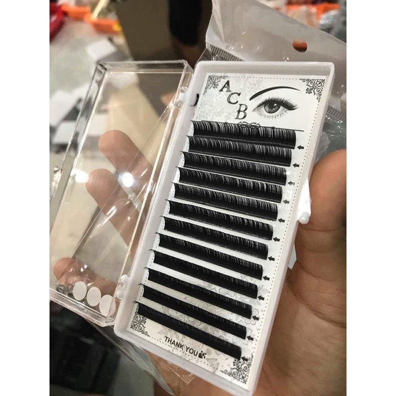 [HCM]MI KHAY ABC MIX ĐỘ CONG U CHẤT MI SILK MỀM BẮT KEO DÙNG ĐỂ NỐI MI