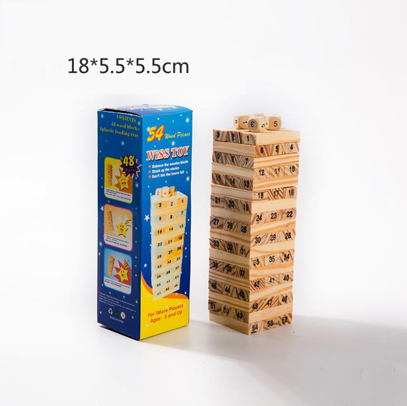 (RÚT GỖ) Đồ chơi rút gỗ , Đỗ chơi rút gỗ cỡ lớn 54 thanh, Đồ chơi rút gỗ giá rẻ , Gỗ tự nhiên, an toàn khi sử dụng giúp bế tập trung
